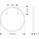 XARITA LITE S дзеркало 90см з LED підсвіткою, HANSGROHE (54980700)