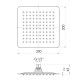 Душ верхнiй200х200 мм ,2 мм, сталь, IMPRESE (SQ200SS2)