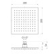 Душ верхнiй200х200мм , латунь, IMPRESE (SQ200B)