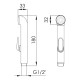 Гигиеническая лейка биде, бидетка, хром, IMPRESE B7002 (B7002)