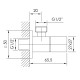 GRAFIKY кутовий вентиль чверть обороту G1/2-G1/2, чорний нікель, IMPRESE (ZMK041807001)