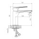 KAMPA змішувач для умивальника, хром, 35 мм, IMPRESE (05285)