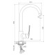 KAMPA змішувач для кухні, хром, IMPRESE (55285)