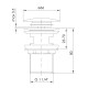 BRENTA клапан донний Pop-up, графітовий хром, IMPRESE (ZMK091908500)