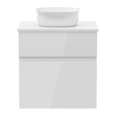 BLATNA тумба 60см подвесная, со столешницей, 2 ящика, белая, IMPRESE (f3208W(1))