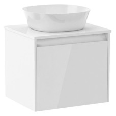 BILOVEC тумба 60см подвесная, со столешницей, 1 ящик, белая, IMPRESE (f3206W(1))