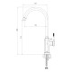 Смеситель для кухни Imprese BRENTA, хром, 25 мм (ZMK071901150)