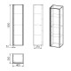 BLATNA L пенал 150*40*35 см, підвісний, білий, IMPRESE (f3283W)