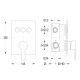 SMART CLICK система душова прихованого монтажу (ZMK101901202 + ZMK101901100 + ZMK101901101(NO:1-2) + ZMK101901101(NO:2-2)), хром, IMPRESE (ZMK101901206)