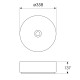 Умивальник накладний 35,8*35,8*13,7см круглий, matt blue, IMPRESE (i11102MB)