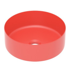 Умивальник накладний 35,8*35,8*13,7см круглий, matt red, IMPRESE (i11102MR)
