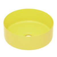 Умивальник накладний 35,8*35,8*13,7см круглий, matt yellow, IMPRESE (i11102MY)