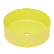 Умивальник накладний 35,8*35,8*13,7см круглий, matt yellow, IMPRESE (i11102MY)