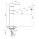 Смеситель для кухни Imprese Pivot LSS, сталь, 40 мм (f03408502LS)