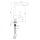 Смеситель для кухни Imprese Pivot LT, выдвижная лейка, сталь, 40 мм (f03408502LT)