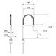 Смеситель для кухни Imprese Pivot SS, черный матовый, 25 мм (f03408501SB)