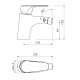 ORLIK змішувач для біде, хром, IMPRESE (f03109401CA)