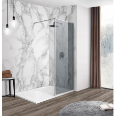 IMPRESE душевая стенка WALK-IN с профилем и держателем, 110*200см, хром, стекло тонированое, IMPRESE (s09111001GR)