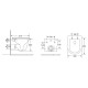 VLTAVA Rimless унитаз подвесной 51,5*35,5*36,5см, сиденье твердое Slim slow-closing, IMPRESE (c06809603)