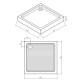 IMPRESE поддон 90*90*15см квадратный акриловый , в комплекте с сифоном, IMPRESE (s0949090S)