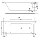 MODO ванна 170*75см прямоугольная, боковой слив, с ножками SN7, KOLO Польша