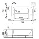 SOLUTIONS ванна 170*75см, права,з панеллю, LAUFEN