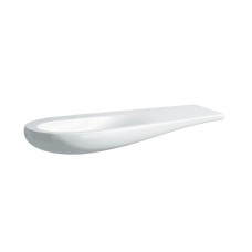 ALESSI ONE раковина 165*500*900мм, з iнтегр. стiлешницею, монт. зверху, без отв. пiд змiшувач, бiлий LCC, LAUFEN (H8149754001091)