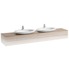 ALESSI ONE столешниця 2400*500*12мм, пiд раковину, натуральний шпон свiтлий горiх, LAUFEN (H4246240976301)