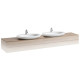ALESSI ONE столешниця 2400*500*12мм, пiд раковину, натуральний шпон свiтлий горiх, LAUFEN (H4246240976301)