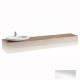 ALESSI ONE стiлешниця 240*50*33см, для шафки, з вирiзом для раковини злiва, бiлий глянець, LAUFEN (H4246020976311)