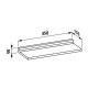 KARTELL поличка 45*15,5*4см, монт. на стiнi, колiр сiрий, LAUFEN (H3853300850001)