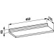 KARTELL поличка 45*15,5*4см, монт. на стiнi, колiр бурштиновий, LAUFEN (H3853300810001)