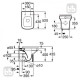 DAMA-N чаша унитаза под скрытый бачок, выпуск универсальный, монтируется на полу, ROCA