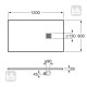 TERRAN піддон 1200*900мм прямокутний, ультраплаский, штучний камінь Sentec, колір цемент, ROCA