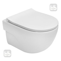 TERAS Rimless подвесной унитаз, с сиденьем Slim, с системой плавного опускания, ROCA (A34H24B000)