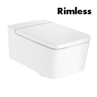 INSPIRA Square унiтаз 370*560*440мм, пiдвiсний, квадратний, Rimless, горизонтальний випуск, ROCA (A346537000)