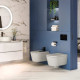 INSPIRA Round унитаз 370*560*440мм, подвесной, круглый, Rimless, горизонтальный выпуск, ROCA (A346527000)