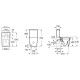 INSPIRA Square унiтаз 37*64,5*79,4см, Rimless, пiдлоговий, ROCA (A342536000)