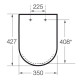 GAP Rimless сидіння для компакту, із системою плавного опускання, ROCA (A80173200B)