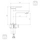 LIBRA змішувач для умивальника, 35 мм, de la noche, VOLLE