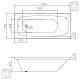 ОРЛАНДО ванна 170*75*40см без ніжек, акрил 5мм, VOLLE