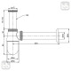 Сифон для раковин та біде колбовий, латунь, 1 1/4", cromo, VOLLE