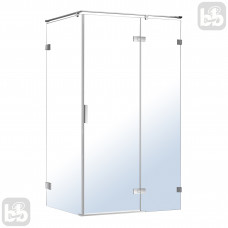 NEMO душова кабіна прямокутна 120*80*195см, права, розпашна, прозоре скло 8мм, дзеркальний хром, VOLLE