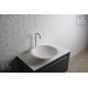 Умивальник 51,5*10,5см накладний кам`яний круглий Solid surface, VOLLE