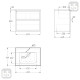 ТЕО комплект мебели 65см дуб готланд: тумба подвесная, 2 ящика + раковина накладная, VOLLE