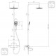 SISTEMA E система душова (термостат для ванни, верхній душ 255*190 мм ABS, ручний душ 100 мм 3 режими, шланг 160 см), cromo, VOLLE