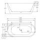 Ванна 160*75*60см, окремостояча, овальна, VOLLE