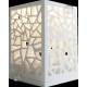 Декоративний ажурний світильник, кам`яний Solid surface 150*150*220mm, VOLLE