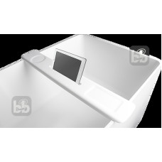 Накладна полиця на ванну, кам`яна Solid surface 870 * 115 *24мм, колір коричневий, VOLLE