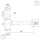 Сифон для умивальника з циліндричною колбою, латунь, 1 1/4, патрубок Ø32 мм, cepillado níquel, VOLLE
